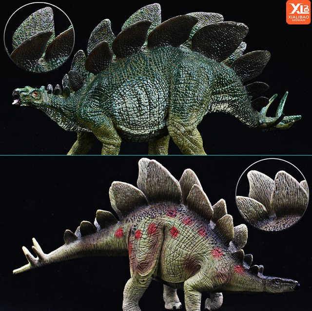 XIALIBAOMOWAN Jurassic Stegosaurus Dinosaurier-Modell-Actionfigur, Grün, Kunststoff - Bild 1