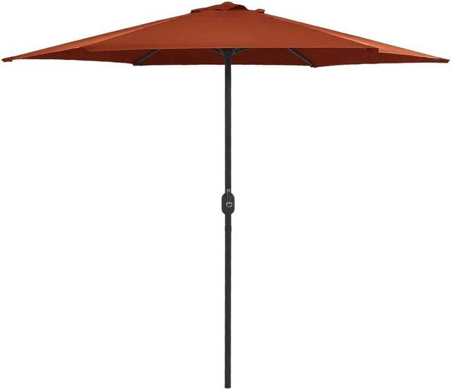 furnicato Sonnenschirm mit Aluminium-Mast in Terrakotta, B/T: 270 x 246 cm - Bild 1