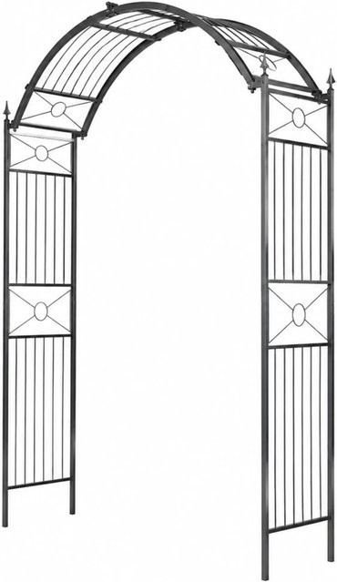 DELUKE Rosenbogen ERNST Rankhilfe aus Metall in Schwarz, B/T/H: 110 x 40 x 235 cm - Bild 1