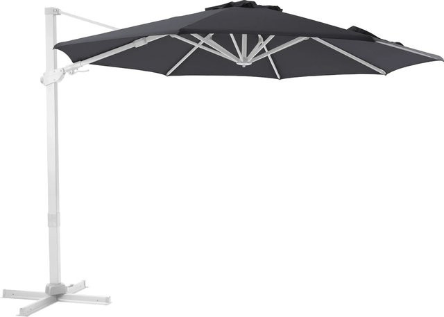 AXI Ampelschirm Grau mit Handöffner aus Aluminium und Spuncrylic-Gewebe Durchmesser: 300 cm - Bild 1