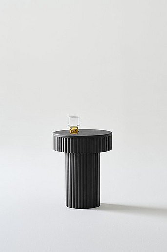 Jotex Winton Beistelltisch modern aus Metall in Schwarz, Durchmesser: 36 cm, Höhe: 45 cm - Bild 1