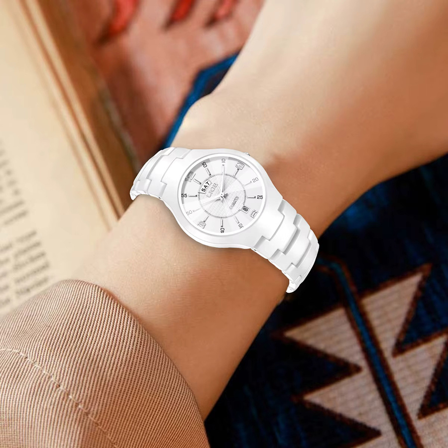 LIGE Armbanduhr, Keramik, Quarz, Weiß, Damen - Bild 2