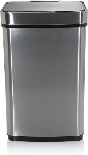 hjh OFFICE Sensor-Mülleimer CLEAN IV aus Edelstahl und Kunststoff in Silber - Bild 1