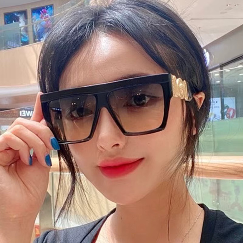Samjune Sonnenbrille, Übergroß, Square, Vollrand, Kunststoff, Schwarz, Damen - Bild 2