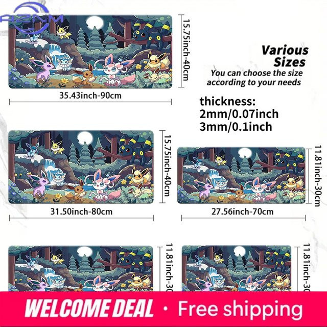 Potdemiel Eeveelutions Moonlit Forest Pokémon Gaming-Mauspad, Mehrfarbig - Bild 1