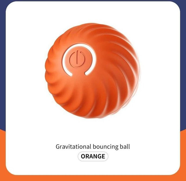 Var Vogue Gravitations-Springball Hundespielzeug, Kau-Ball, orange - Bild 1