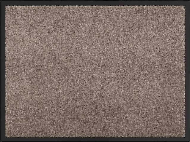 vidaXL Fußmatte Beige aus Teddystoff mit rutschfester Unterseite B/B/H: 80 x 60 x 1,2 cm - Bild 1