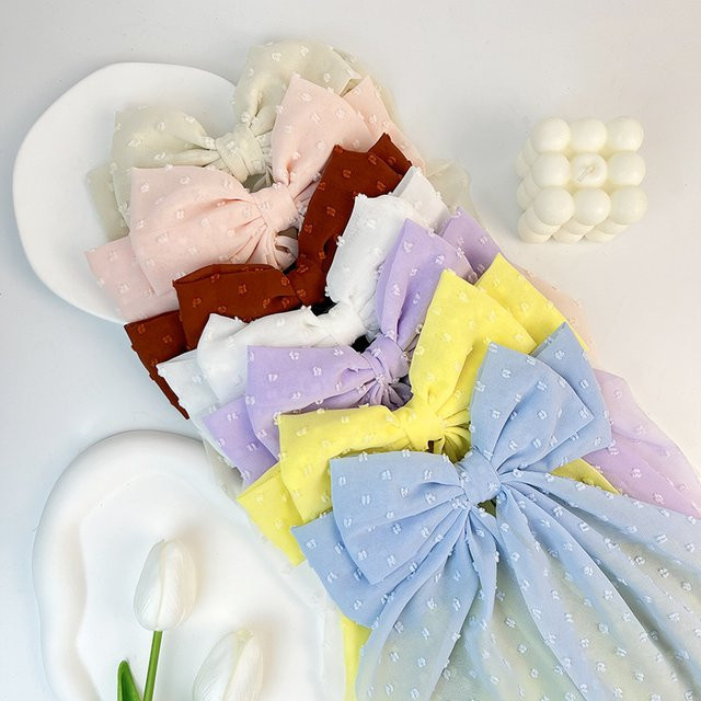 MEPHINA Haarnadel, lila Chiffon, große Schleife - Bild 1