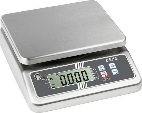 Kern Tischwaage FOB 10K-3LM aus Edelstahl in Silber und Mehrfarbig mit 15kg Wägebereich und 5g Ablesbarkeit - Bild 1