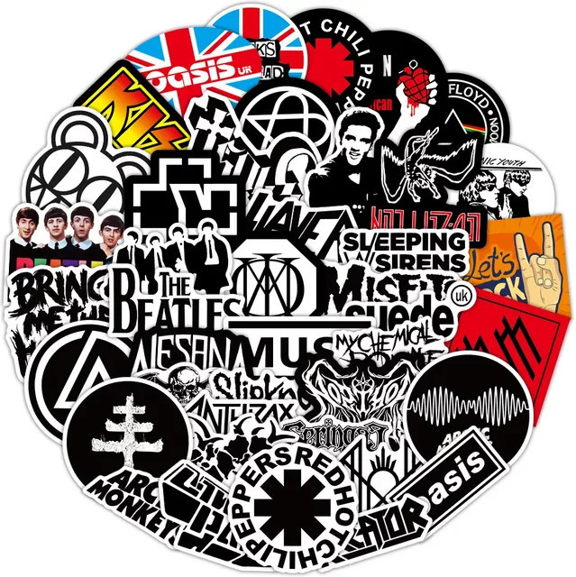 ZHUOHUA Rock Band Graffiti Aufkleber, 10/56-teiliges Set - Bild 1