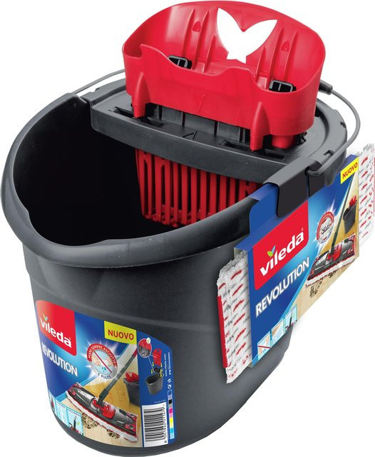 Vileda SuperMocio Revolution Sistema Wischsystem mit Einzeltank in Schwarz, Rot und Weiß - Bild 1