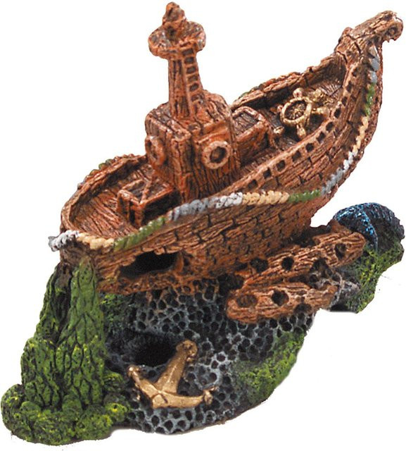 Aqua Della Dekoration Galleon Wreck S in Bunt, H x B x T: 16 x 18 x 11 cm - Bild 1