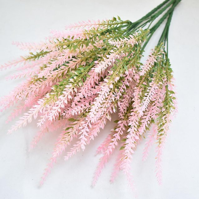 Realistische künstliche Lavendelblumen von OutsideWorld in Rosa aus Kunststoff für deine Dekoration oder Hochzeit - Bild 1