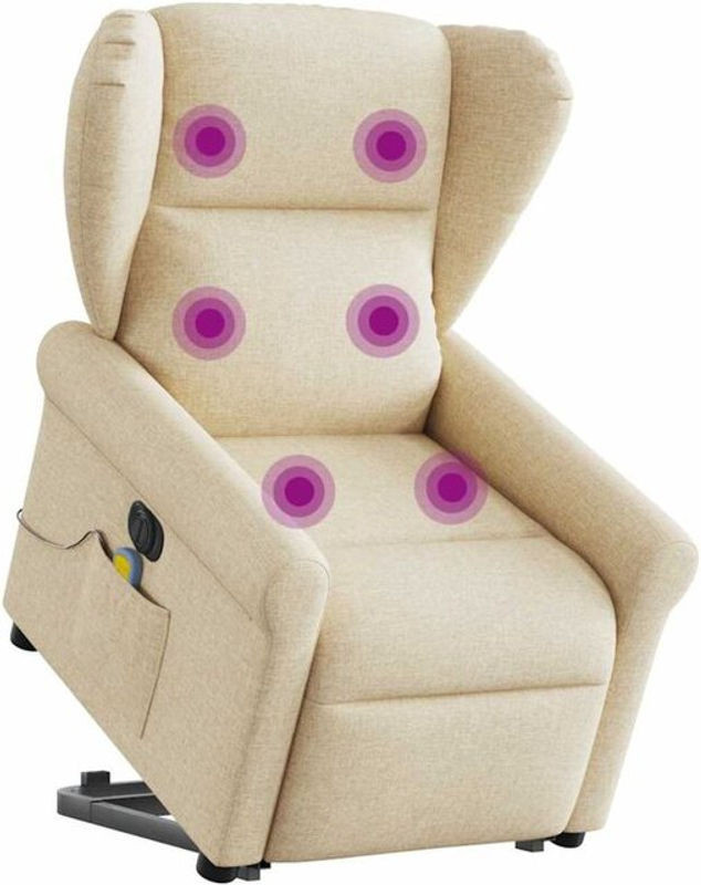 Elektrischer Massagesessel mit Aufstehhilfe von vidaxl in Beige aus Stoff - Bild 1