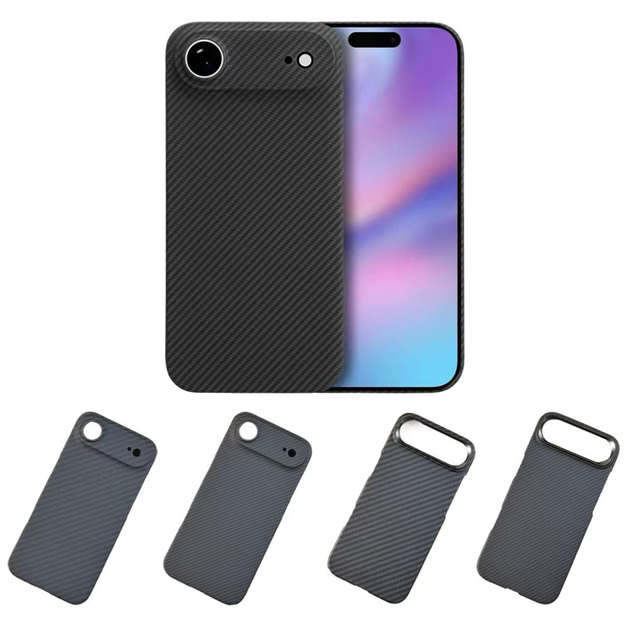Business Schutzhülle aus Aramid Faser für iPhone 17Air mit starker Magnetfunktion in Schwarz - Bild 2