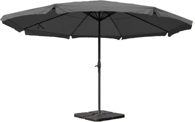 MCW Sonnenschirm Carpi Pro Gastronomie Marktschirm mit Volant in Anthrazit Ø 5m aus Polyester und Alu inklusive Ständer - Bild 2