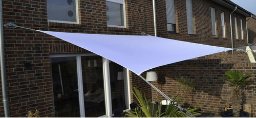 Floracord Vierecksonnensegel aus Polyester in Weiß, B: 300 cm, T: 400 cm - Bild 3