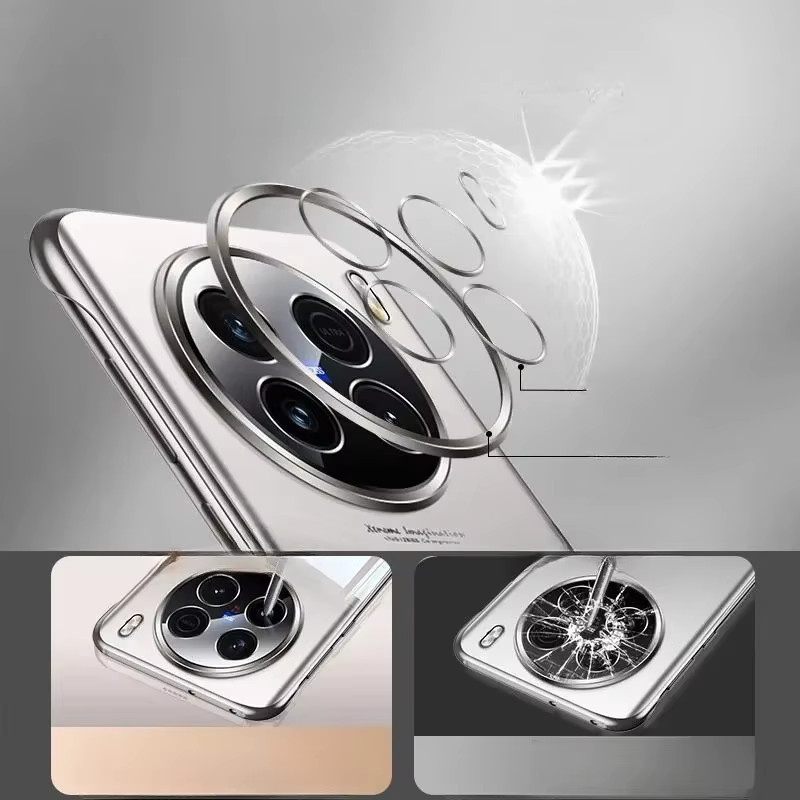 LZWSF Ultradünne transparente Schutzhülle für Vivo X200 Pro, X200 Pro Mini und X200, rahmenlose stoßfeste Hartschale in Klar - Bild 2