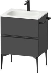 Duravit Waschtischunterschrank Sivida wandhängend mit 2 Schubladen, Grau, B: 61 cm, H: 47,7 cm, T: 47,7 cm - Bild 1