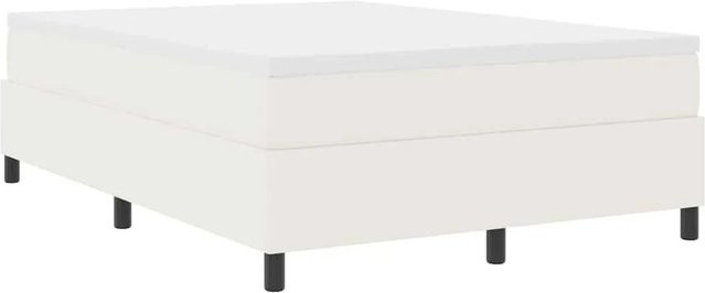 vidaXL Boxspringbett Hybrid in Creme und Weiß mit Cordstoff, B/T: 140 x 190 cm - Bild 1