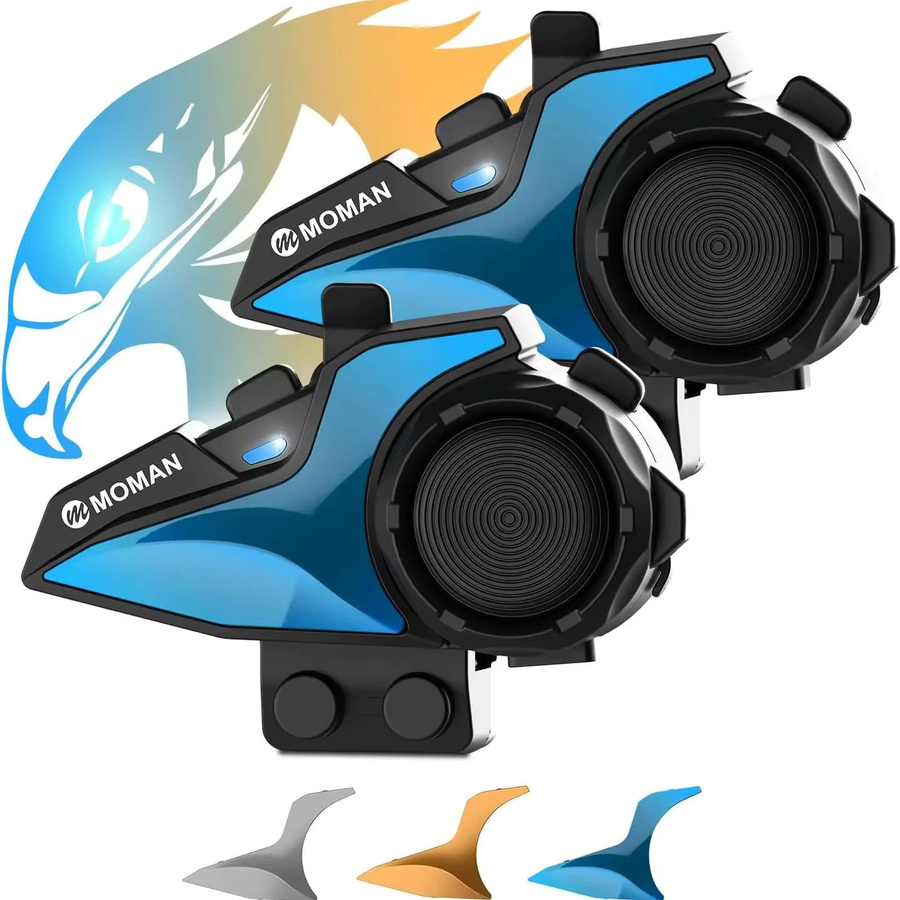 Moman H2E Motorrad-Headset-Gegensprechanlage Eagle Like Kommunikationssystem mit Dual-Chip und HiFi-Musik-Sharing - Bild 6