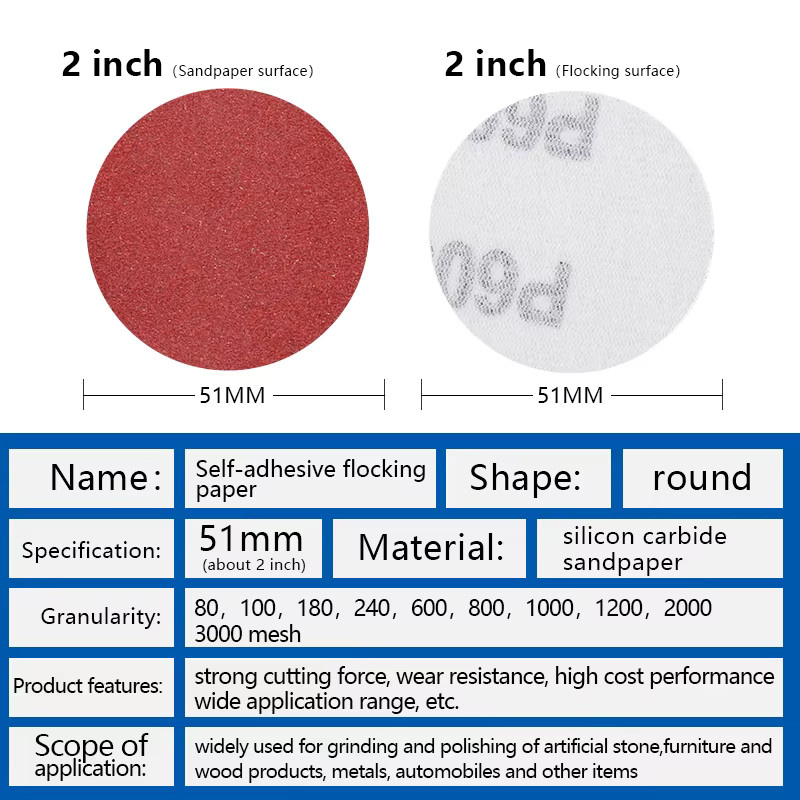 CMCP 102 Stück Schleifscheiben Pads Set mit 80-3000 Körnung für Bohrschleifer und Drehwerkzeuge, 2 Zoll - Bild 4