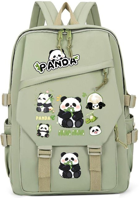 3-teiliges Schulrucksack-Set für Schüler in Grün aus Oxford-Stoff mit Schultasche, Schultergurt und Federmäppchen - Bild 1
