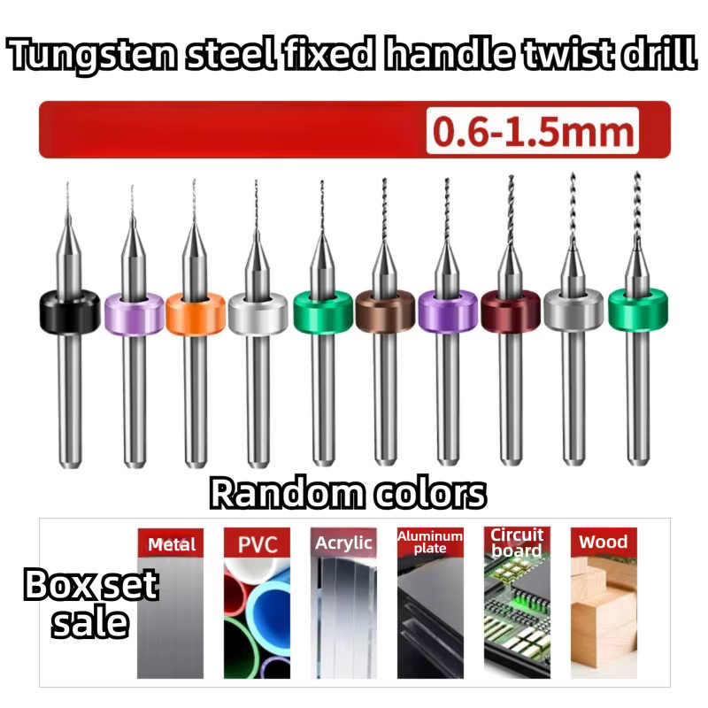TGGJ TG 10-teiliges Mikrobohrer-Set aus harter Legierung für Leiterplatten, Spiralbohrer mit Durchmesser 0,2 bis 3,0 mm - Bild 4