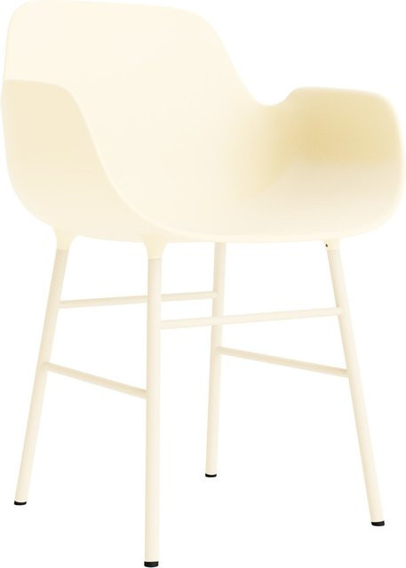 Normann Copenhagen Form Armlehnstuhl in Beige mit lackiertem Metallgestell im skandinavischen Design - Bild 1