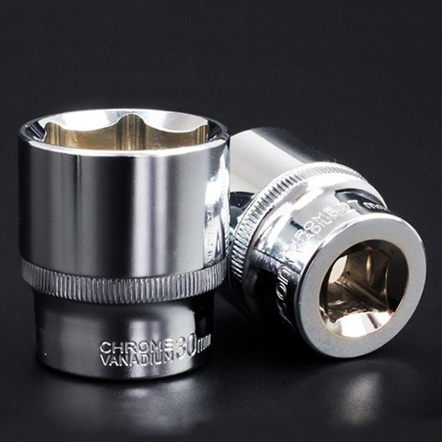 WEELEE Steckschlüssel-Set aus Chrom-Vanadium-Stahl mit 1/2-Zoll-Antrieb in Silber für Autoreparatur und DIY - Bild 1