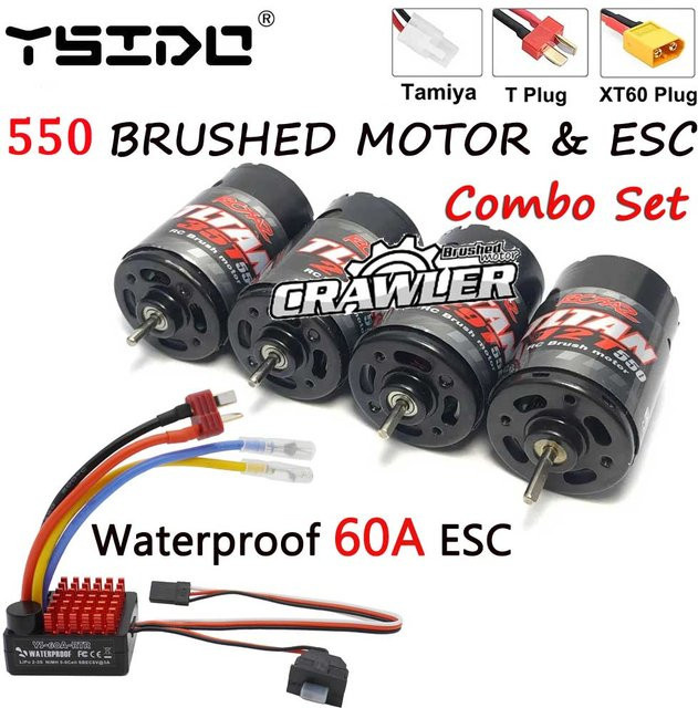 YSIDO 550 Combo Bürstenmotor 60 A Regler, RC Auto Boot Teile - Bild 1