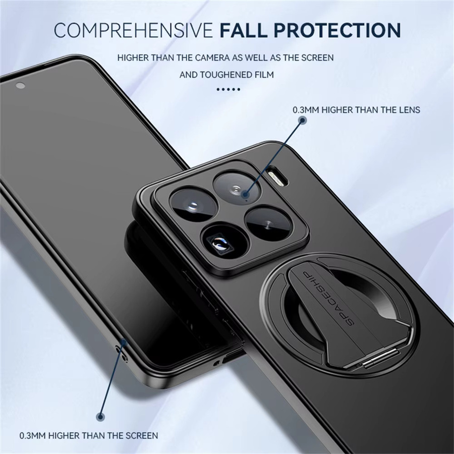 Luxuriöse faltbare magnetische Handyhülle für Xiaomi 14 15 17 Ultra und Redmi K70 K80 Pro K70E mit Linsenschutz in Schwarz oder Silber - Bild 4