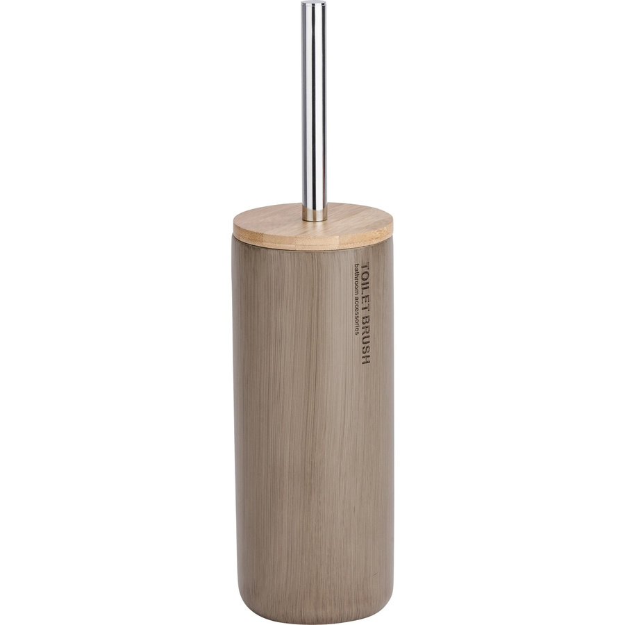 Wenko WC-Garnitur Palo in Beige und Taupe, Kunststoff, B/T/H: 10,2 x 10,2 x 39,5 cm - Bild 2