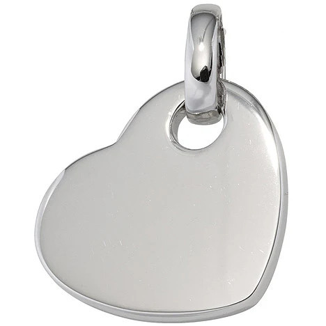 Colfem Anhänger Herz, 925 Sterling Silber, rhodiniert, Unisex - Bild 1