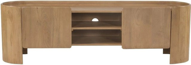 Vente-unique Islara TV-Board aus Mangoholz in Naturfarben Hell, Breite: 165 cm - Bild 1