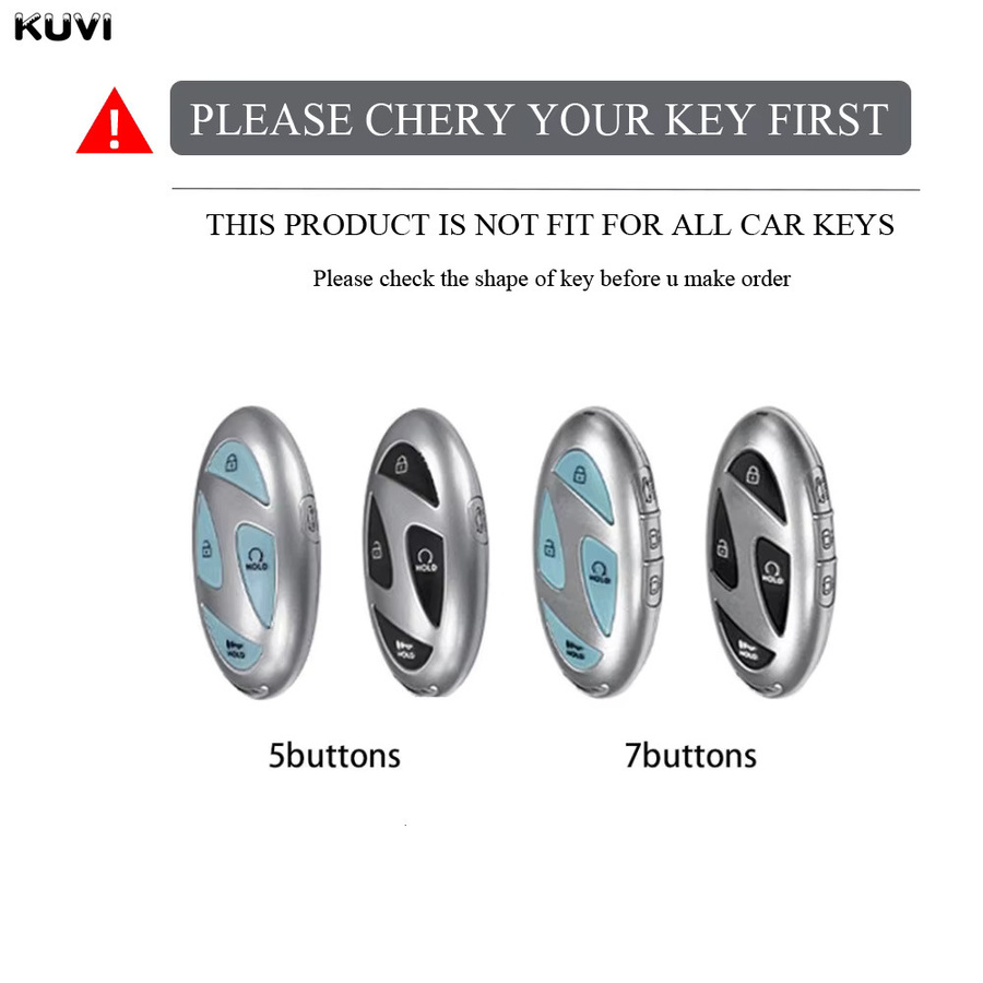 Kuvi TPU Auto Smart Key Schutzhülle für Hyundai Kona EV, Grandeur GN7 und IONIQ 6 in Grau - Bild 3