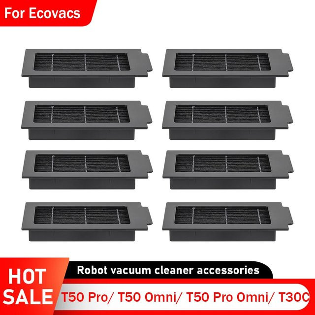 HEPA-Filter für ECOVACS DEEBOT T50 Pro, T50 Omni, T50 Pro Omni und T30C Roboterstaubsauger Ersatzfilter in Schwarz - Bild 1