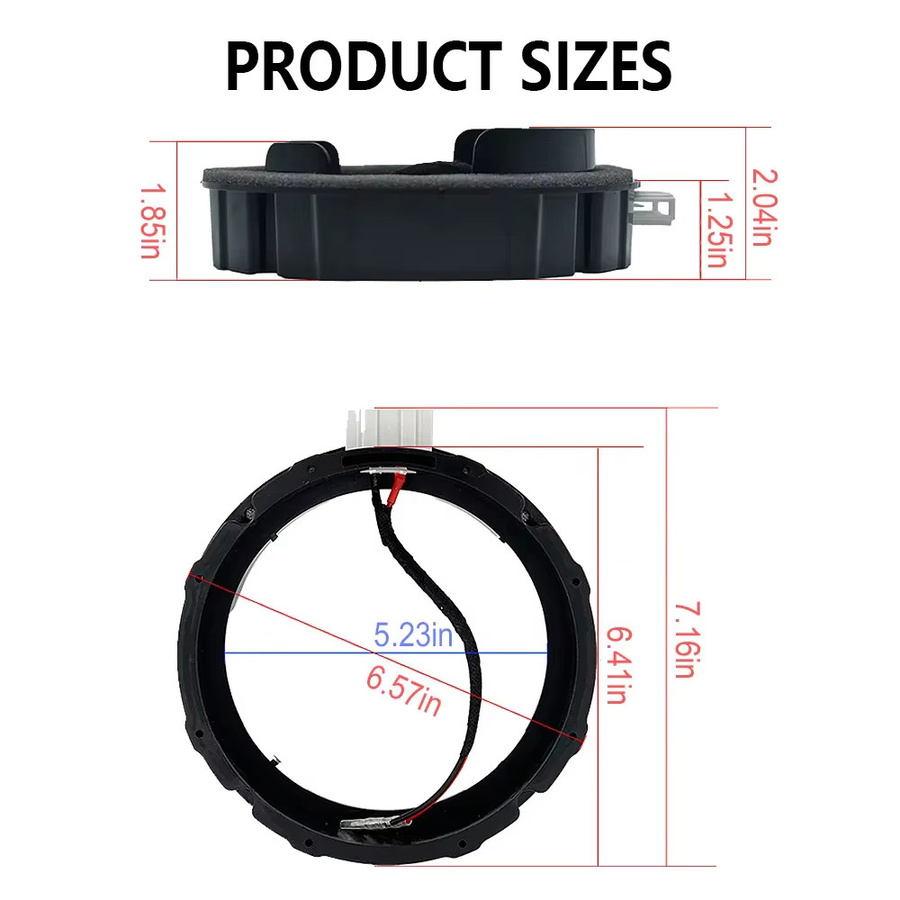 Autolautsprecher-Adapter Audio-Halterung für Volkswagen Magotan Sagitar Tiguan und Skoda Octavia, 1 Paar, 6,5 Zoll, Schwarz, mit verlustfreiem Stecker - Bild 2