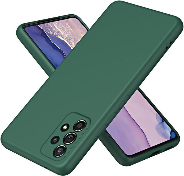 Samsung Silikon Schutzhülle für Galaxy A32 A52 A52S A72 A13 A23 A33 A53 A73 4G 5G in Dunkelgrün - Bild 1