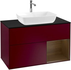 V&B Waschtischunterschrank Finion 100 mit Ablageplatte in Blau matt, B/T/H: 100 x 50,1 x 50,1 cm - Bild 1