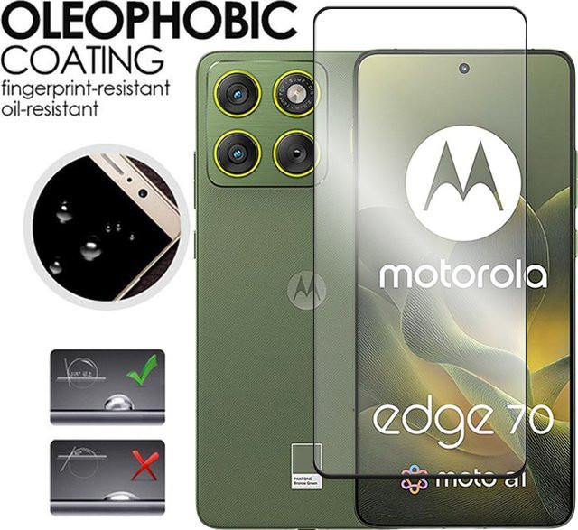 4-in-1 Kamera-Schutzfolie für Motorola Edge 70 und Edge 60 Pro Fusion, transparente 9H gehärtete Glasfolie mit weicher Faser, Anti-Fingerabdruck-Schutz - Bild 1