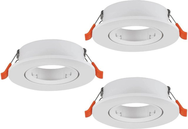 Eglo Einbauspot Sapereta-E LED-Leuchte, 3-flammig, Weiß, Durchmesser: 8,5 cm, Höhe: 9 cm - Bild 1