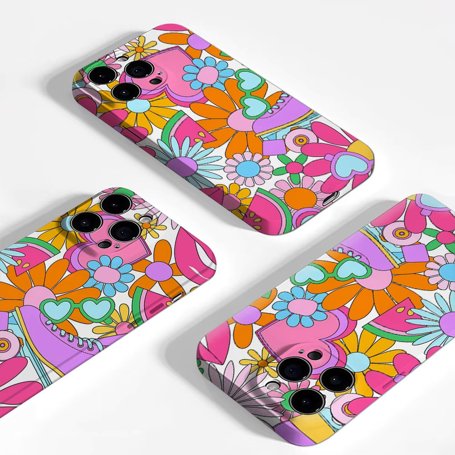 Bunte Sommerelemente Handyhülle für Apple iPhone 17 16 15 14 13 12 Pro Max Plus mit doppelschichtiger Rückseite in Multicolour - Bild 3