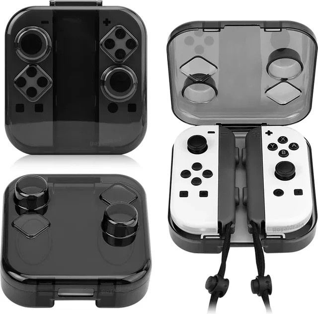 Transparente magnetische Aufbewahrungsbox für Nintendo Switch und OLED Joy-Cons zur staubfreien Lagerung - Bild 1
