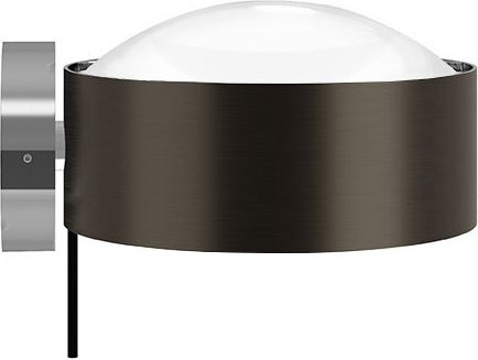 Top Light Puk! 120 Wall Avantgarde LED-Wandleuchte in Black Wood und Chrom mit mattem Glas und warmweißem Licht (2700K) - Bild 1