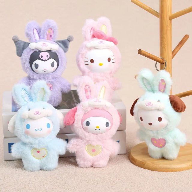 Sanrio Hello Kitty Häschen Cosplay Schlüsselanhänger, PVC-Puppe, Taschenanhänger - Bild 1