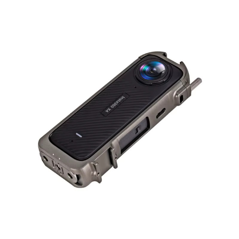 Insta360 X4 Schutzrahmen aus Metall in Grau mit Kaltgaragenschuh-Halterung - Bild 2
