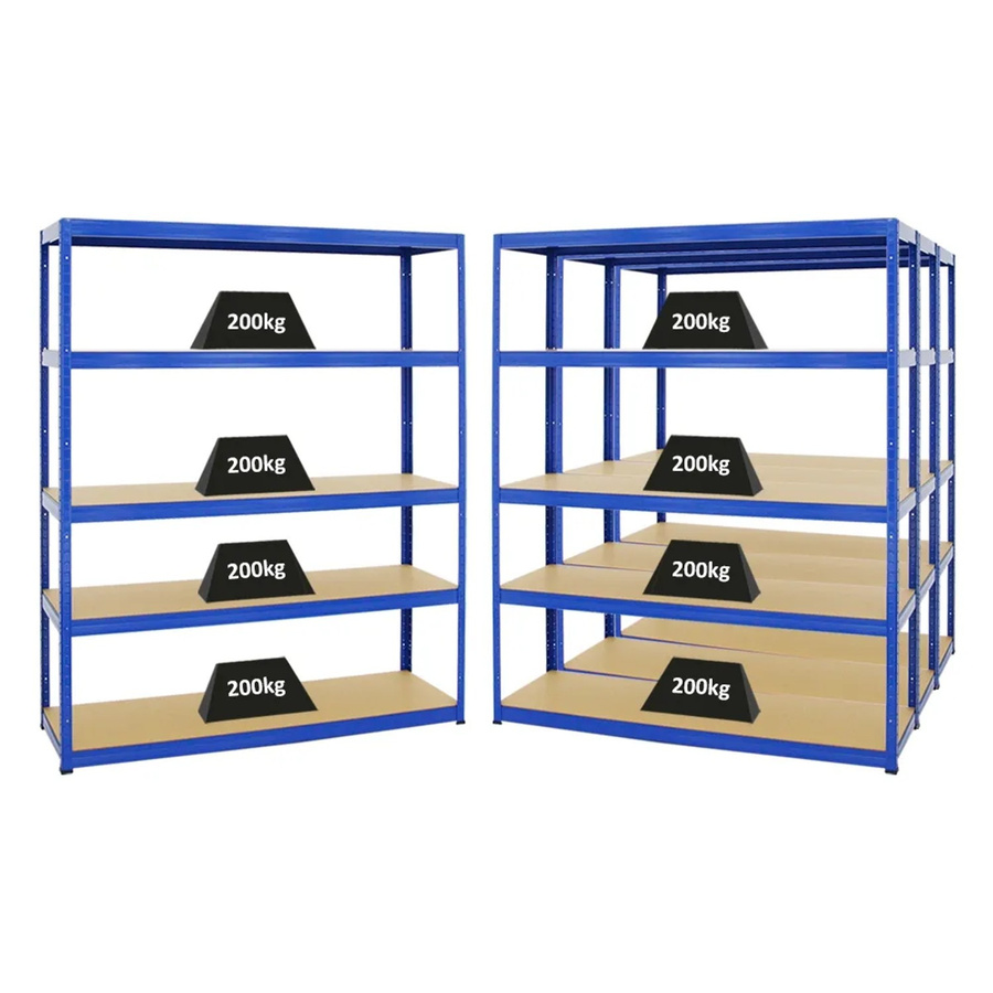 PROREGAL Schwerlastregal Giant Elephant Set aus 4 Einheiten, Blau, H x B x T: 180 x 150 x 45 cm - Bild 2