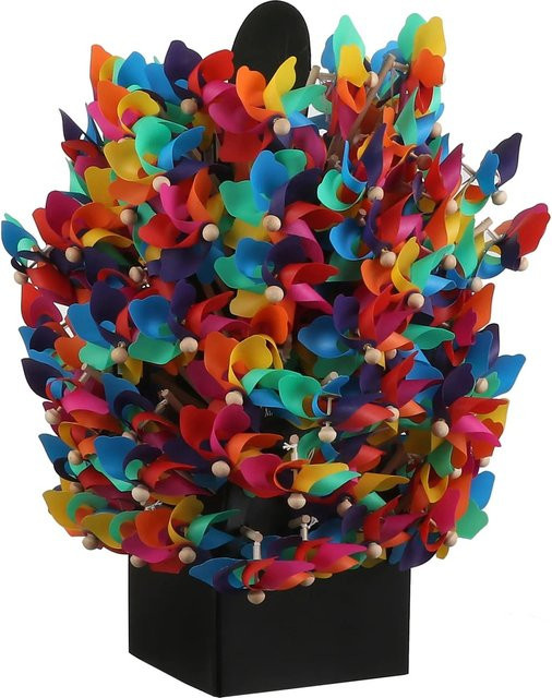 Mica Decorations Windmühle Tischdeko Mehrfarbig B/T/H: 14 x 9 x 37 cm - Bild 1