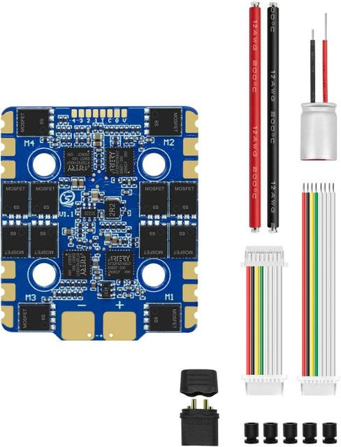 Sequre Blueson A1 4-in-1 ESC Elektronischer Geschwindigkeitsregler für FPV-Drohnen Racing & Freestyle, Farbe: Blau, 6s 65a / 8s 70a, Lochabstand: 20 mm - Bild 1